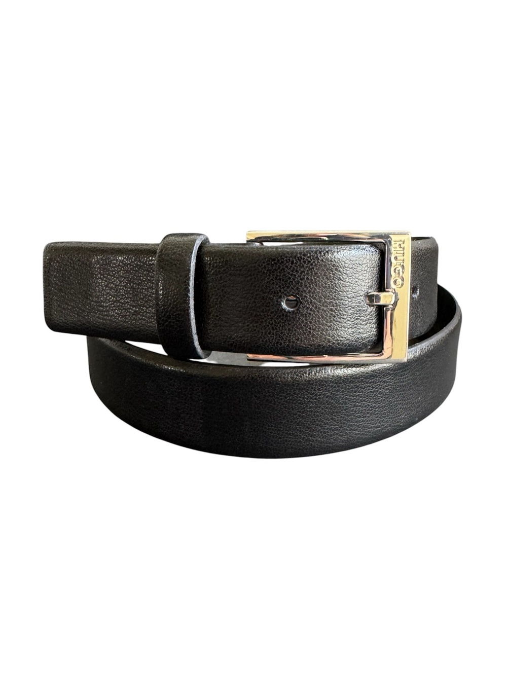 Hugo Boss Black Leather Belt‎ Handmade Unisex Mens 38